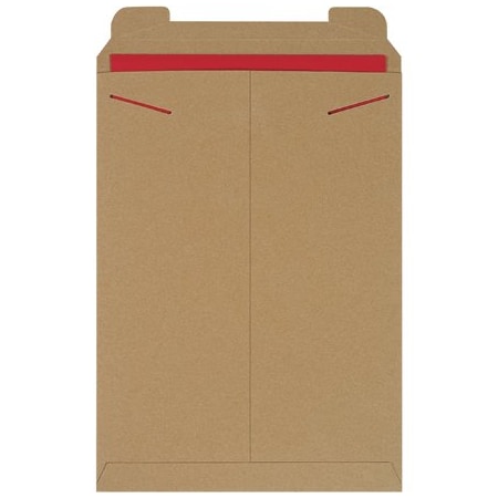 Bsc Preferred 13 x 18'' Kraft Stayflats Mailers, 100PK BUY00018140